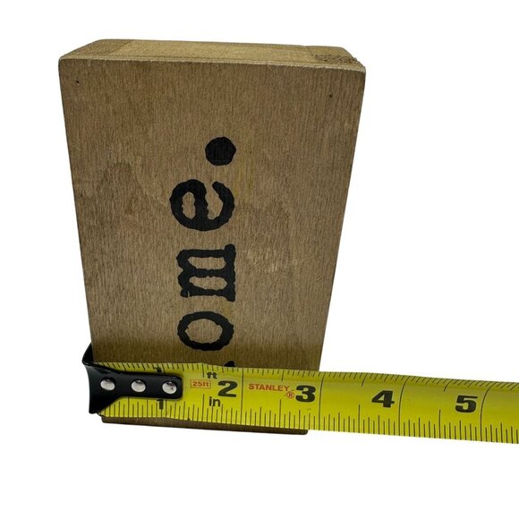 Rustic Wooden Block Signs 5in Farmhouse Primitive Tabletop Decor Accent Neutral - Picture 6 of 10